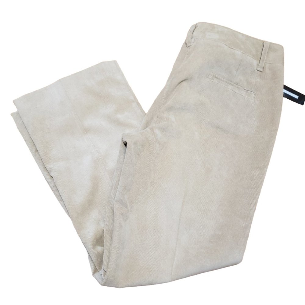 New Directions Women's 10P Beige Brushed Velour Straight Leg Jeans NWT $60